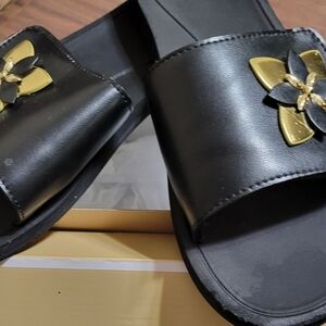 Michael Kors Black flip flops